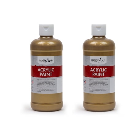 Handy Art Metallic Acrylic Paint 16 oz., Gold, 2PK 101-162
